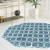 Garden Maze Retreat Collection Area Rug - Hedgegrove Octagon Blue  lifestyle 202