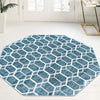 Garden Maze Retreat Collection Area Rug - Hedgegrove Octagon Blue  lifestyle 211