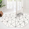 Garden Maze Retreat Collection Area Rug -  Arborlane Octagon White  lifestyle 192