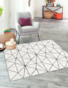 Garden Maze Retreat Collection Area Rug -  Arborlane Square White  lifestyle 79