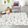 Garden Maze Retreat Collection Area Rug -  Arborlane Square White  lifestyle 202