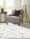 Garden Maze Retreat Collection Area Rug -  Arborlane Oval White  lifestyle 168