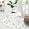 Garden Maze Retreat Collection Area Rug -  Arborlane Oval White  lifestyle 200