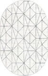 Garden Maze Retreat Collection Area Rug -  Arborlane Oval White  lifestyle 60