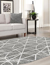 Garden Maze Retreat Collection Area Rug -  Arborlane Oval Gray  lifestyle 97