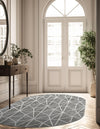 Garden Maze Retreat Collection Area Rug -  Arborlane Oval Gray  lifestyle 133