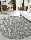 Garden Maze Retreat Collection Area Rug -  Arborlane Oval Gray  lifestyle 160