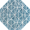 Garden Maze Retreat Collection Area Rug -  Arborlane Octagon Blue  lifestyle 65