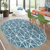 Garden Maze Retreat Collection Area Rug -  Arborlane Oval Blue  lifestyle 197