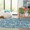 Garden Maze Retreat Collection Area Rug -  Arborlane Oval Blue  lifestyle 206