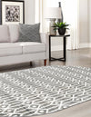 Garden Maze Retreat Collection Area Rug -  Mazeview Oval Gray  lifestyle 74