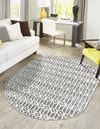 Garden Maze Retreat Collection Area Rug -  Mazeview Oval Gray  lifestyle 89