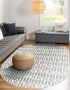 Garden Maze Retreat Collection Area Rug -  Mazeview Oval Gray  lifestyle 104