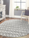 Garden Maze Retreat Collection Area Rug -  Mazeview Oval Gray  lifestyle 122