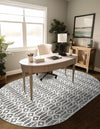 Garden Maze Retreat Collection Area Rug -  Mazeview Oval Gray  lifestyle 132