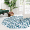 Garden Maze Retreat Collection Area Rug -  Mazeview Octagon Blue  lifestyle 187