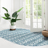 Garden Maze Retreat Collection Area Rug -  Mazeview Oval Blue  lifestyle 189