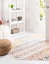 Garden Maze Retreat Collection Area Rug -  Mazeview Octagon Multi  lifestyle 78