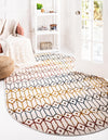 Garden Maze Retreat Collection Area Rug -  Mazeview Oval Multi  lifestyle 37