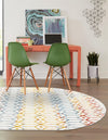 Garden Maze Retreat Collection Area Rug -  Mazeview Oval Multi  lifestyle 90