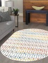 Garden Maze Retreat Collection Area Rug -  Mazeview Oval Multi  lifestyle 149