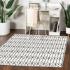 Garden Maze Retreat Collection Area Rug -  Mazeview Square White  lifestyle 182