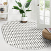 Garden Maze Retreat Collection Area Rug -  Mazeview Oval White  lifestyle 183