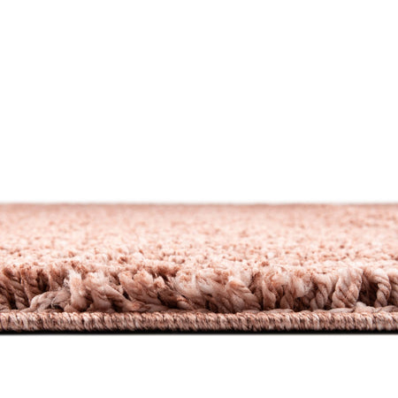 Plush Paradise Retreat Collection Area Rug - Santorini (Grapefruit Pink)