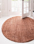 Plush Paradise Retreat Collection Area Rug - Santorini (Grapefruit Pink)