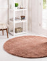 Plush Paradise Retreat Collection Area Rug - Santorini (Grapefruit Pink)