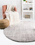 Plush Paradise Retreat Collection Area Rug - Santorini (Ash Gray)