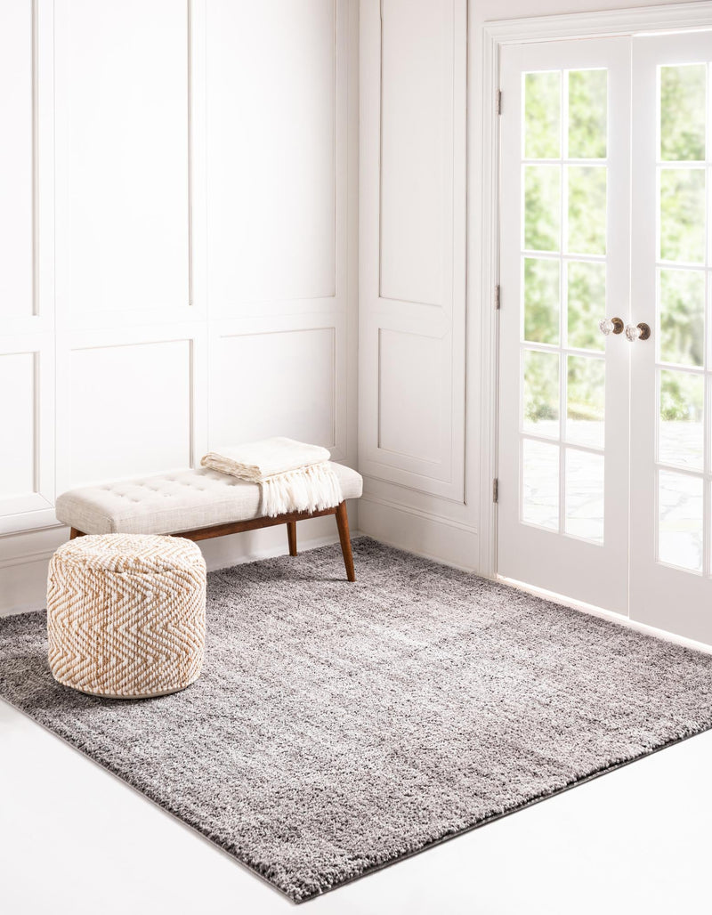 Plush Paradise Retreat Collection Area Rug - Santorini (Pepper Gray) Square Pepper Gray  lifestyle 19