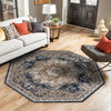 Coastal Manor Collection Area Rug -  Pelican Octagon Dark Blue  lifestyle 124