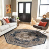 Coastal Manor Collection Area Rug -  Pelican Octagon Dark Blue  lifestyle 129