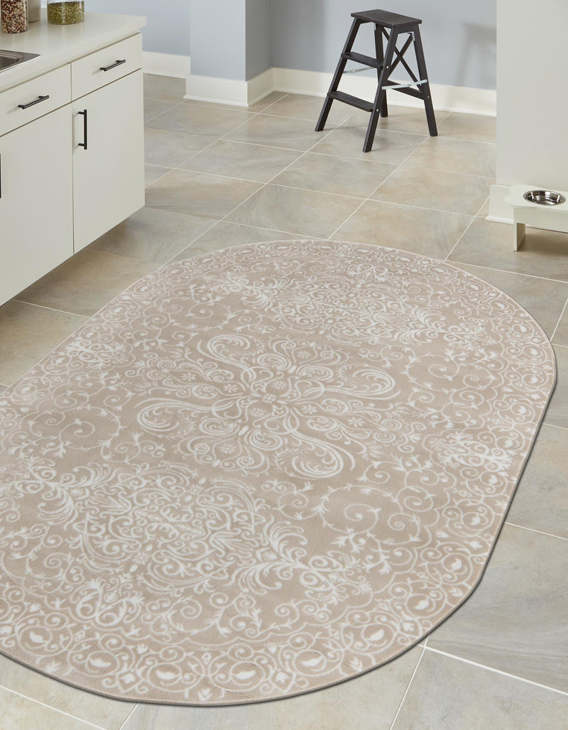 Andes Summit Collection Area Rug -  Lanín Oval Beige  lifestyle 25