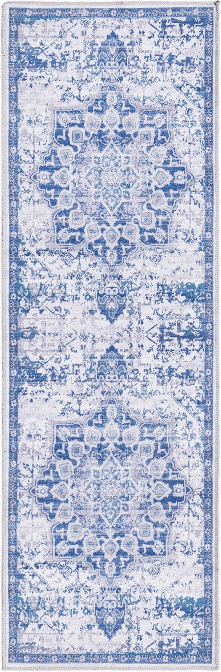 Baroque Era Collection Area Rug - Versailles (Gray Blue)