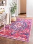 Baroque Era Collection Area Rug - Versailles (Multi Fuchsia)