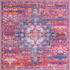 Baroque Era Collection Area Rug - Versailles (Multi Fuchsia) Square Multi Fuchsia  lifestyle 9