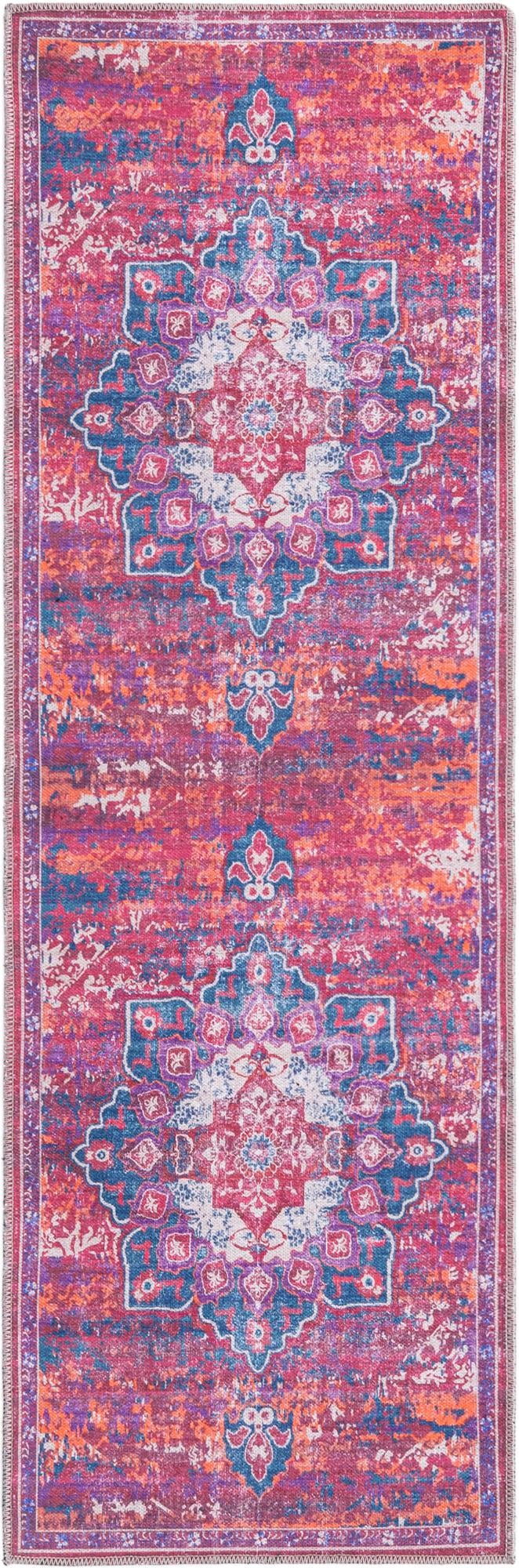 Baroque Era Collection Area Rug - Versailles (Multi Fuchsia)