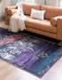 Baroque Era Collection Area Rug - Versailles (Multi Blue)