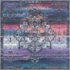 Baroque Era Collection Area Rug - Versailles (Multi Blue) Square Multi Blue  lifestyle 13