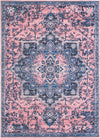 Baroque Era Collection Area Rug - Versailles (Salmon Pink) Rectangle Salmon Pink Main