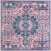 Baroque Era Collection Area Rug - Versailles (Salmon Pink) Square Salmon Pink  lifestyle 10