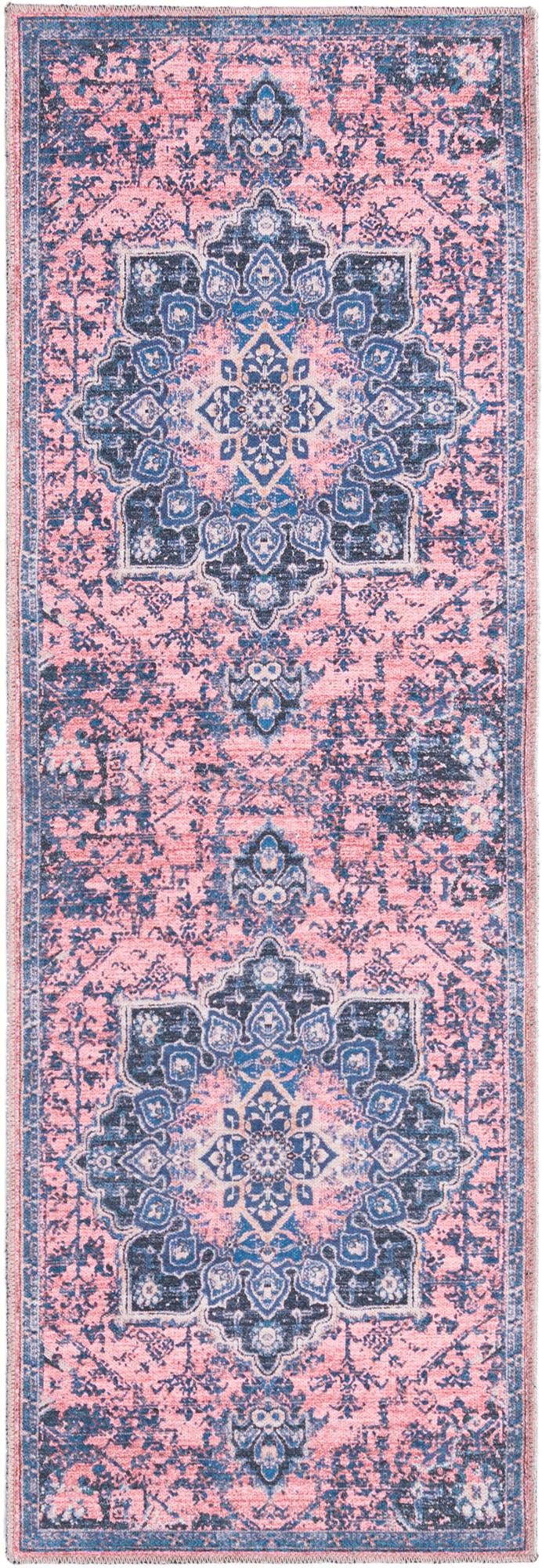 Baroque Era Collection Area Rug - Versailles (Salmon Pink) Runner Salmon Pink  lifestyle 11