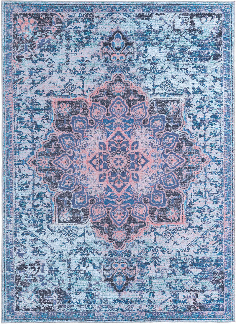 Baroque Era Collection Area Rug - Versailles (Light Blue) Rectangle Light Blue Main