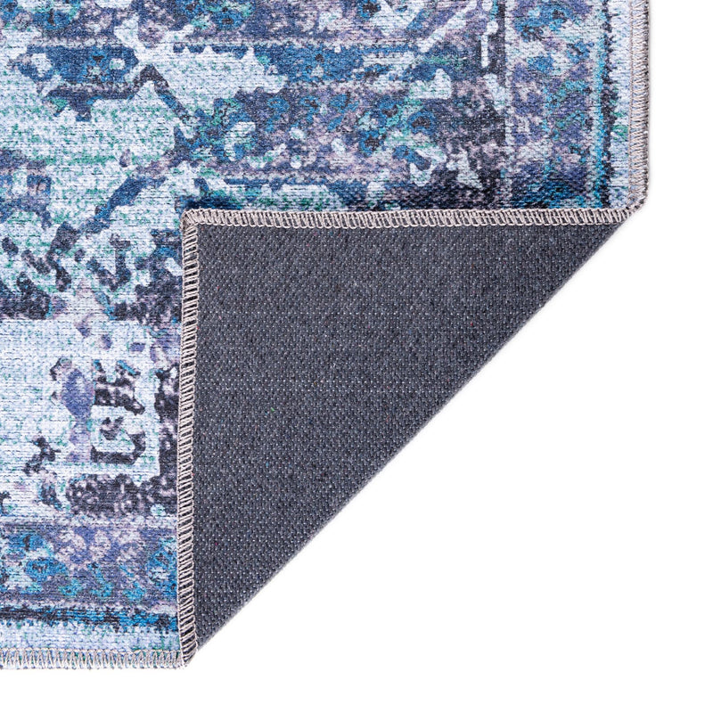 Baroque Era Collection Area Rug - Versailles (Light Blue) Rectangle Light Blue  lifestyle 10