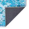 Baroque Era Collection Area Rug - Versailles (Aqua Blue) Rectangle Aqua Blue  lifestyle 8