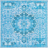 Baroque Era Collection Area Rug - Versailles (Aqua Blue) Square Aqua Blue  lifestyle 9