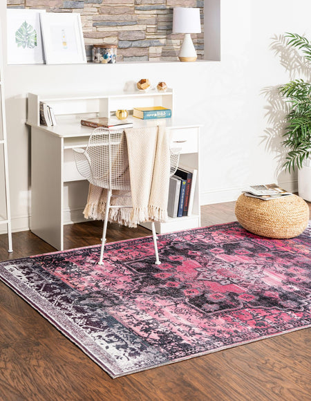 Baroque Era Collection Area Rug - Versailles (Antique Rose)