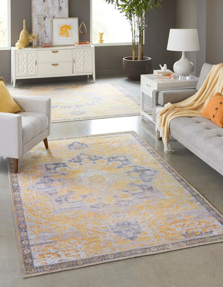 Baroque Era Collection Area Rug - Versailles (Tuscan Yellow)